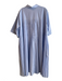 Lafayette 148 Size XXL Blue Cotton Blend Pleated Accordion Button Up Dress Blue / XXL