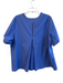 Maeve Size XL Blue Cotton Round Neck Keyhole Back Short Sleeve Stitch detail Top Blue / XL