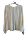 Ann Mashburn Size XL Ivory Silk Round Neck Long Sleeve Pleat Detail Top Ivory / XL