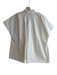 Ann Mashburn Size XL White Cotton Button Down Cap Sleeve Collar Top White / XL