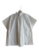 Ann Mashburn Size XL White Cotton Button Down Cap Sleeve Collar Top White / XL