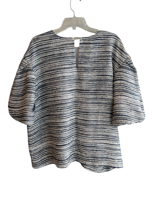 Ann Mashburn Size XL Blue & Multi No Fabric Tag Short Balloon Sleeve Striped Top Blue & Multi / XL