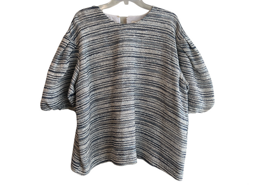 Ann Mashburn Size XL Blue & Multi No Fabric Tag Short Balloon Sleeve Striped Top Blue & Multi / XL