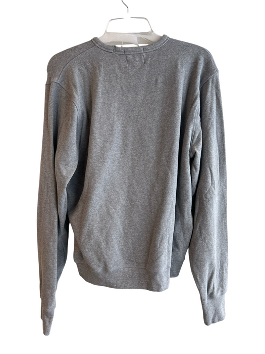 Ann Mashburn Size XL Gray Cotton Blend Long Sleeve Crew Neck Solid Color Top Gray / XL
