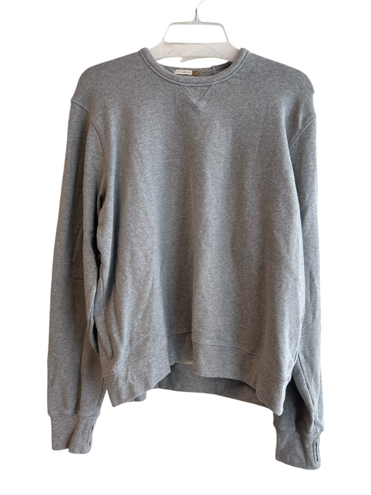 Ann Mashburn Size XL Gray Cotton Blend Long Sleeve Crew Neck Solid Color Top Gray / XL