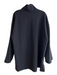 Lafayette 148 Size XXL Black Wool 3/4 Sleeve solid color 3/4 Zip High Neck Top Black / XXL