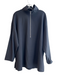 Lafayette 148 Size XXL Black Wool 3/4 Sleeve solid color 3/4 Zip High Neck Top Black / XXL