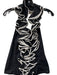 Anne Fontaine Size 38 Black & White Cotton Halter Front Zip Ruffle Detail Top Black & White / 38