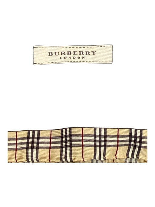 Burberry Sky Blue & Multi Silk Square Trim Detail Plaid Wrap scarf Sky Blue & Multi / S