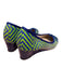 Paul Mayer Shoe Size 7 Blue & Green Leather & Patent Leather Almond Toe Shoes Blue & Green / 7