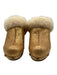 Californians Shoe Size 7 Gold, Cream & Brown Leather Shearling Lined Studs Clogs Gold, Cream & Brown / 7
