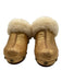 Californians Shoe Size 6 Gold, Cream & Brown Leather Shearling Lined Studs Clogs Gold, Cream & Brown / 6