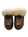 Californians Shoe Size 6 Bronze, Cream & Brown Leather Shearling Lined Clogs Bronze, Cream & Brown / 6