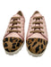 Paul Mayer Shoe Size 6.5 Pink, Brown & Black Leather Quilted Animal Print Flats Pink, Brown & Black / 6.5