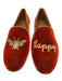 Jon Josef Shoe Size 7 Orange & Gold Velvet Leather trim Bee Round Toe Flats Orange & Gold / 7