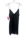 Alice + Olivia Size 4 Black Triacetate Blend Satin Spaghetti Strap Dress Black / 4