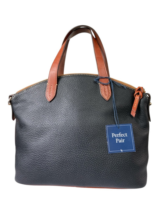 Dooney & Bourke Black & Brown Leather Pebbled Dustbag Inc Bag Black & Brown