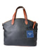 Dooney & Bourke Black & Brown Leather Pebbled Dustbag Inc Bag Black & Brown