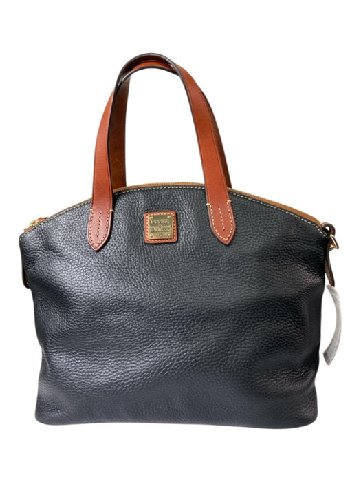 Dooney & Bourke Black & Brown Leather Pebbled Dustbag Inc Bag Black & Brown