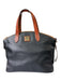 Dooney & Bourke Black & Brown Leather Pebbled Dustbag Inc Bag Black & Brown