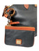 Dooney & Bourke Black & Brown Leather Pebbled Dustbag Inc Bag Black & Brown