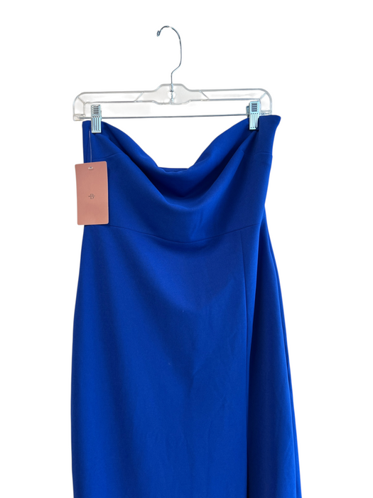 BHLDN Size Medium Royal Blue Polyester Strapless Slit Side Zip Gown Royal Blue / Medium