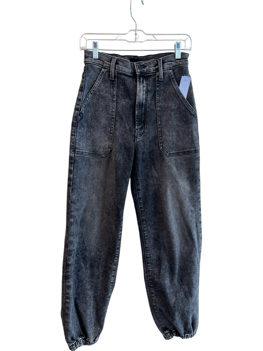 Mother Size 26 Distressed Black Cotton Blend High Waist Zip Fly Jeans Distressed Black / 26