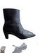 Schutz Shoe Size 7.5 Black Leather Side Zip Pointed Square Toe Booties Black / 7.5