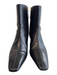 Schutz Shoe Size 7.5 Black Leather Side Zip Pointed Square Toe Booties Black / 7.5
