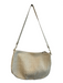 Clare V Cream Handwoven Leather Crescent Shape Gold Tone Hardware Purse Cream / Medium