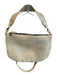 Clare V Cream Handwoven Leather Crescent Shape Gold Tone Hardware Purse Cream / Medium