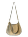Clare V Cream Handwoven Leather Crescent Shape Gold Tone Hardware Purse Cream / Medium