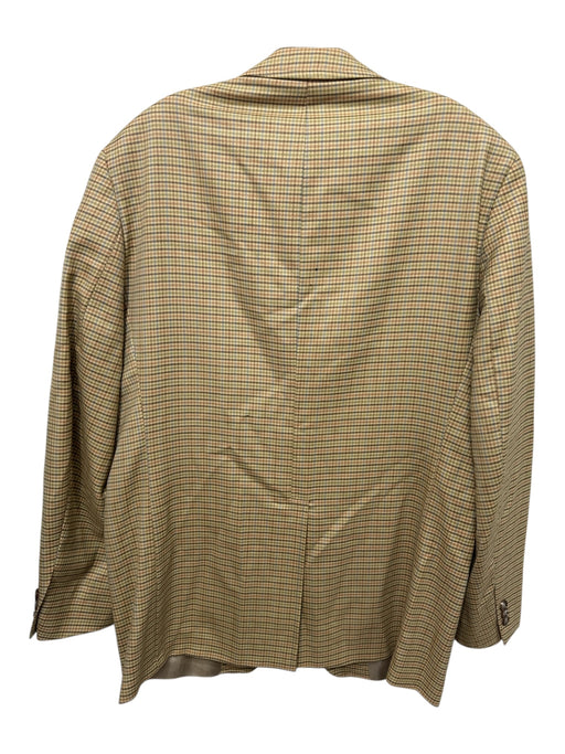 J Press Tan Wool Plaid 2 Button Men's Blazer Tan / Est 44S