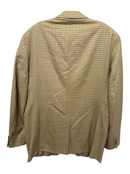 J Press Tan Wool Plaid 2 Button Men's Blazer Tan / Est 44S