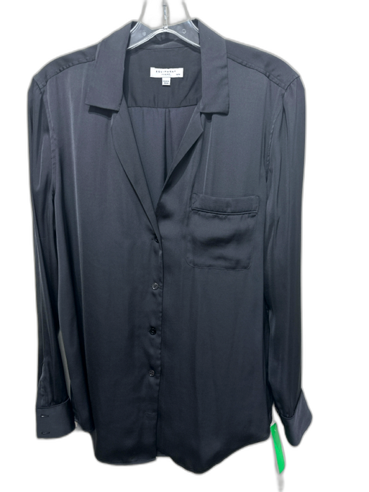 Equipment Size M Black Polyester Silk Feel Breast Pocket Long Sleeve Top Black / M