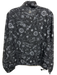 Johnny Was Active Size XS B&W Poly Blend 1/4 Zip Mock Neck Constellation Jacket Black & White / XS