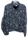 Johnny Was Active Size XS B&W Poly Blend 1/4 Zip Mock Neck Constellation Jacket Black & White / XS