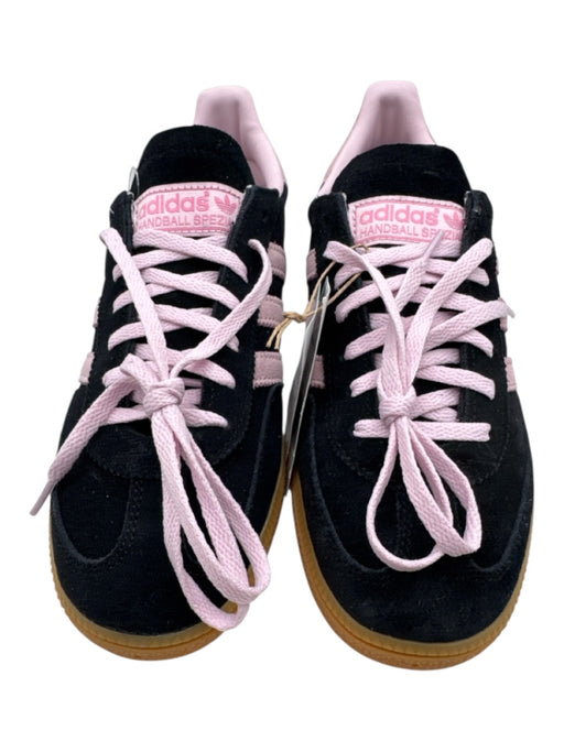 Adidas Shoe Size 8.5 Black & Pink Leather Gum sole Low Top Sneakers Black & Pink / 8.5