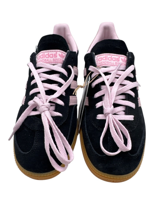 Adidas Shoe Size 8.5 Black & Pink Leather Gum sole Low Top Sneakers Black & Pink / 8.5