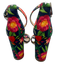 Sam Edelman Shoe Size 8 Navy Blue, Red, Green fabric upper Floral Sandals Navy Blue, Red, Green / 8