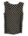 Weekend Max Mara Size 8 Black & White Silk Sleeveless Elephant Scoop Neck Top Black & White / 8