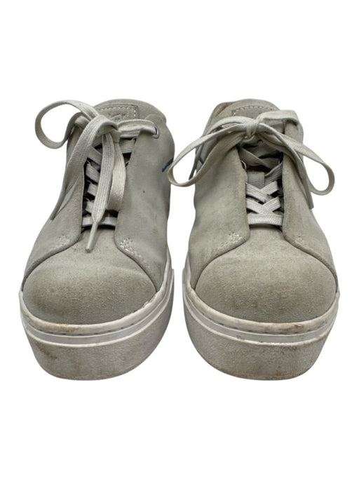 Eytys Shoe Size 7.5 Gray, Blue, Multi Suede Lace Up Embroidered Sneakers Gray, Blue, Multi / 7.5