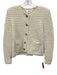 Ba&sh Size M Cream White Cotton Blend Chunky Knit Button Front Cardigan Sweater Cream White / M