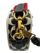Coach x Keith Haring Red, Black & White Leather Graphic Zip Close Crossbody Bag Red, Black & White