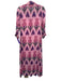 Oliphant Size S Pink, Green & Blue Cotton & Silk Collar Neck Button Down Dress Pink, Green & Blue / S
