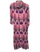 Oliphant Size S Pink, Green & Blue Cotton & Silk Collar Neck Button Down Dress Pink, Green & Blue / S