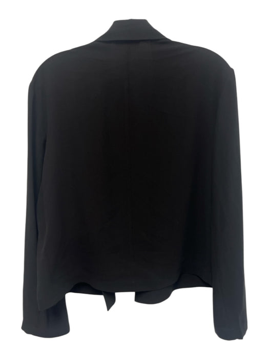 Eileen Fisher Size S Black Silk Chiffon Open Front Semi Sheer Trouser Pant Set Black / S