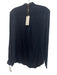 Quince Size L Navy Silk Blend Neck Tie Button Up Top Navy / L