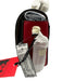 Coach Red, White, Black Leather Flap Graphic Turnlock Chain Strap Bag Red, White, Black / Small