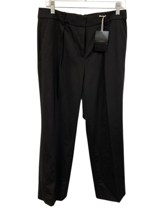 J Crew Size 8 Black Wool Blend Mid Rise Pleated Tapered Pants Black / 8